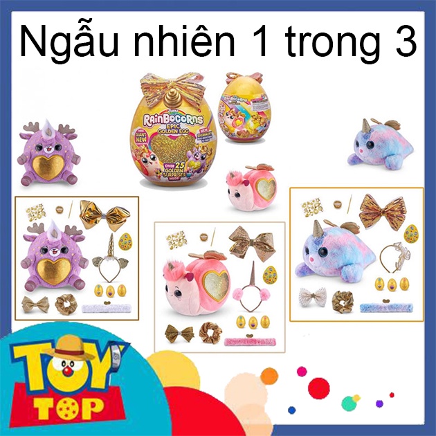 Đồ chơi quả trứng kỳ lân thần kỳ random Rainbocorns Epic Golden Egg phần thưởng ngẫu nhiên 1 trong 3 chính hãng Zuru