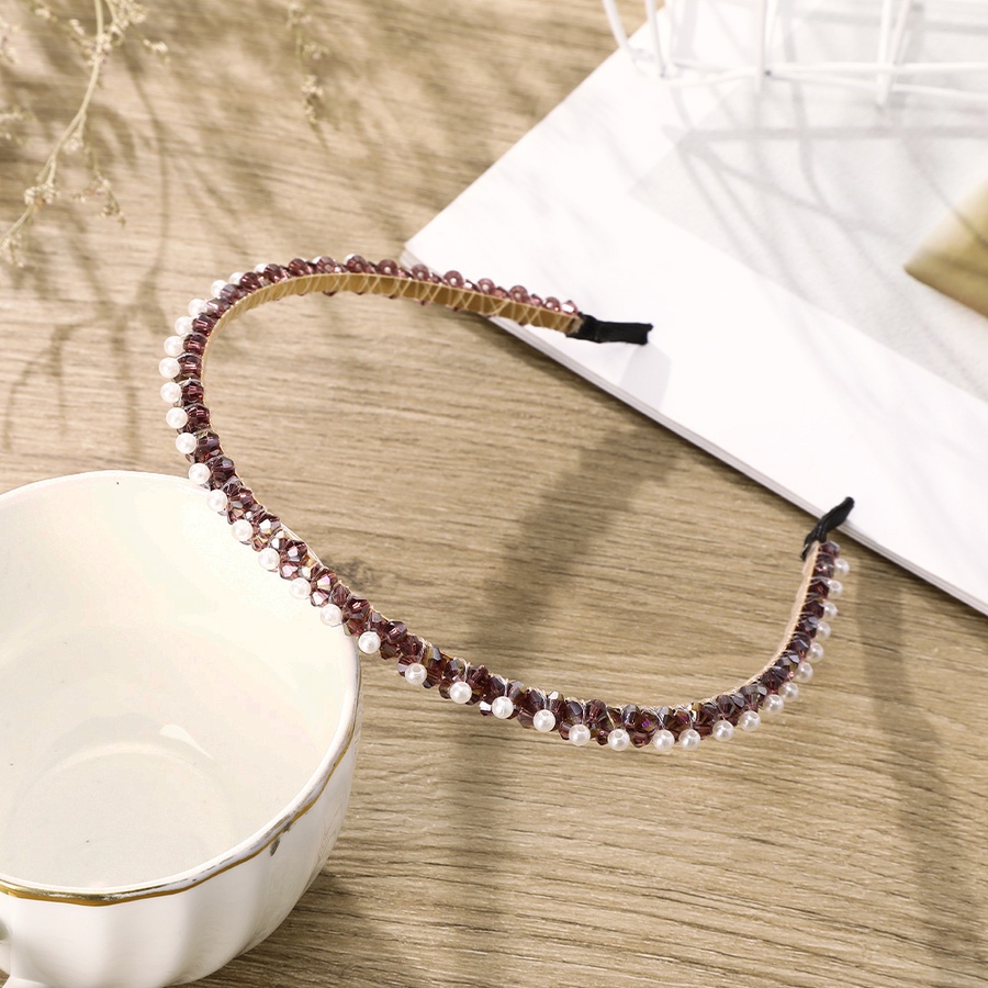 Băng Đô Cài Tóc Đính Ngọc Trai Nhân Tạo Phong Cách Hàn Quốc Thời Trang Cho Nữ