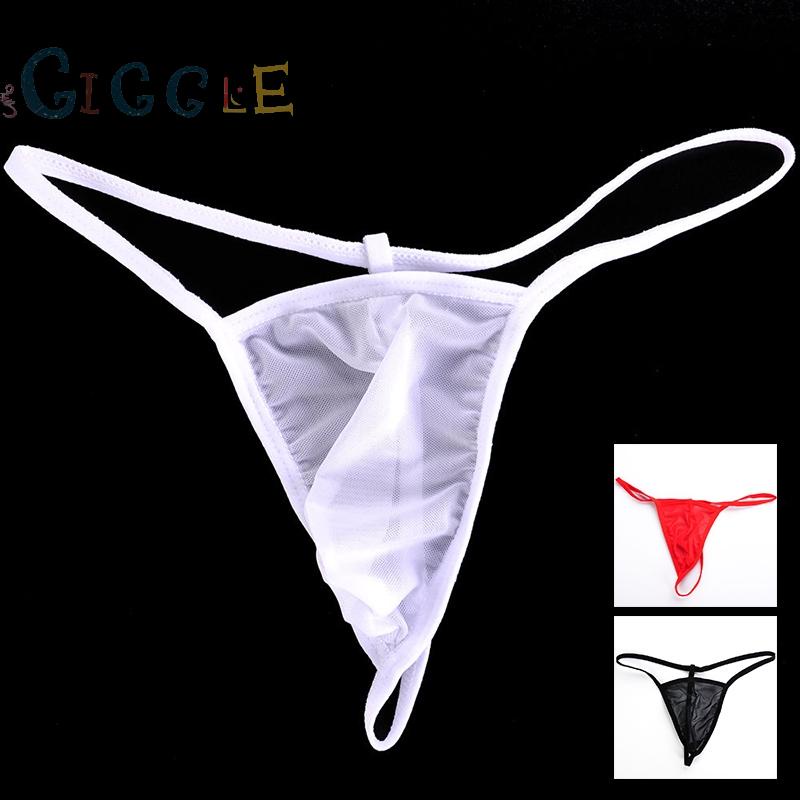 Men Micro G-string Thongs Mesh Underwear T-back Briefs Bikini Underpants Swimming Clubwear