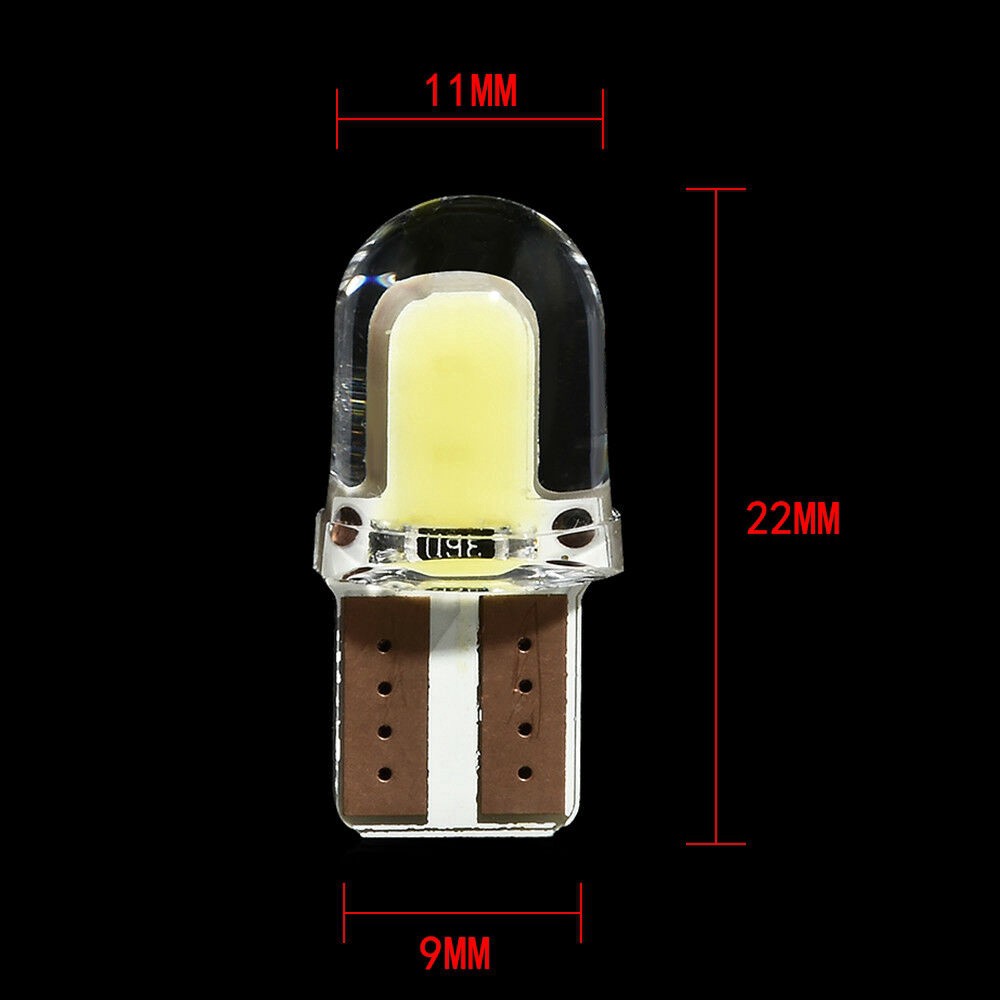 Bộ 10 bóng đèn soi biển số xe T10 194 168 W5W COB 4 SMD LED CANBUS