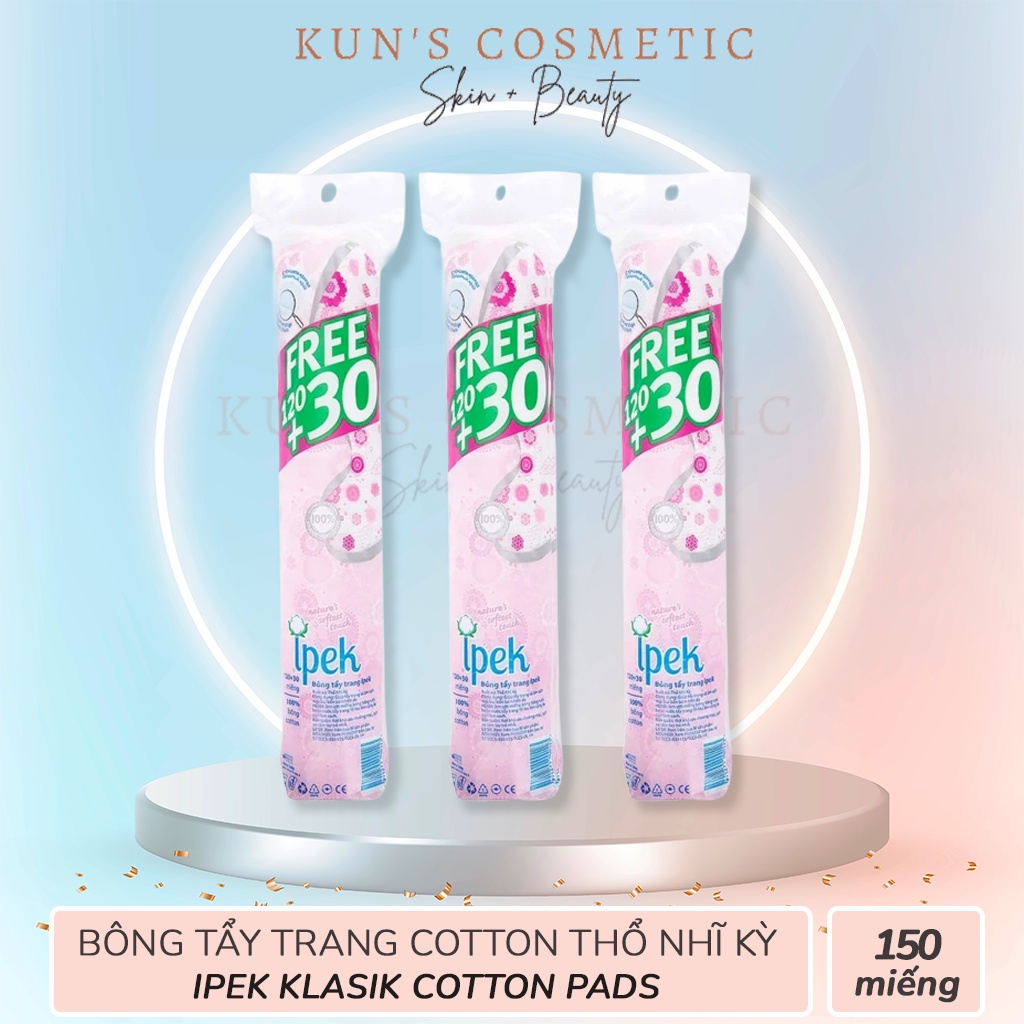 Bông tẩy Trang 100% Cotton Thổ Nhĩ Kỳ Ipek Klasik Cotton Pads - 150 Miếng