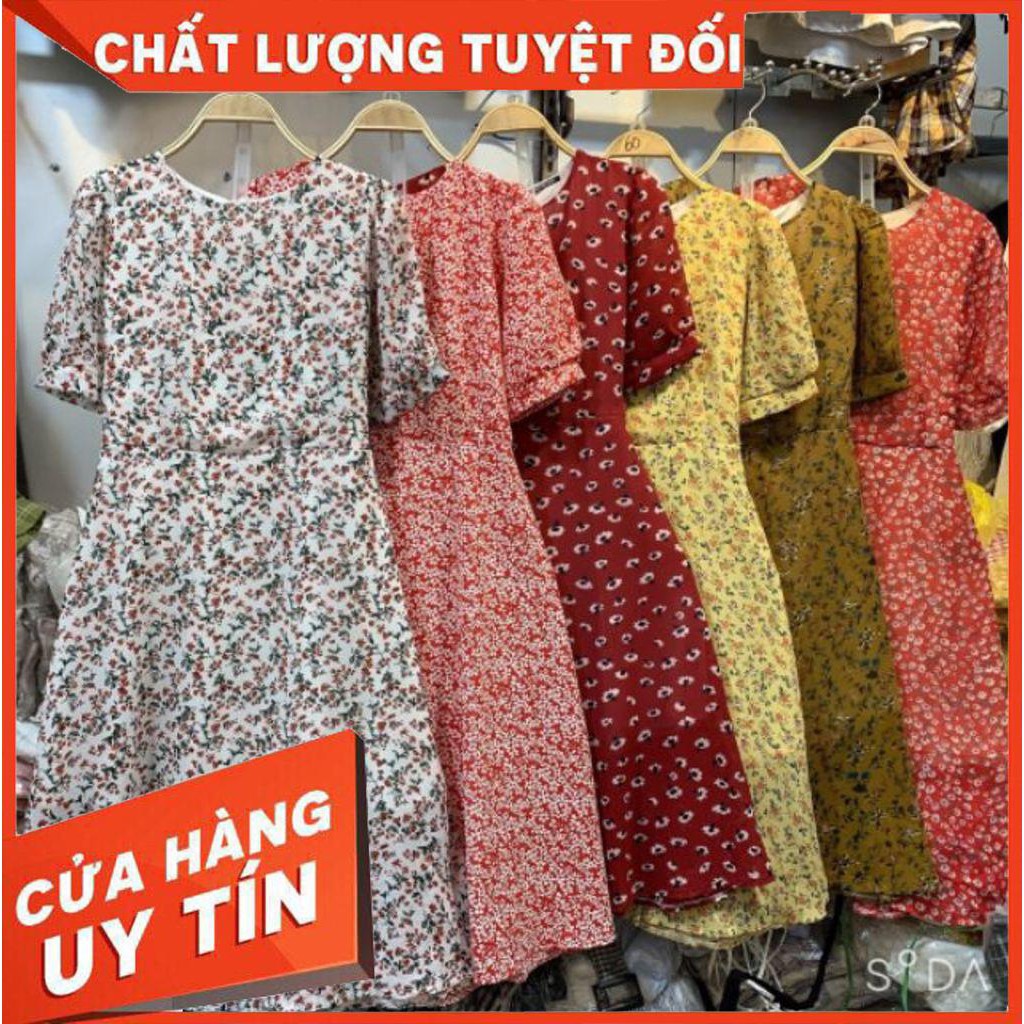 Đầm voan lụa hoa nhí loại 1giá tốt