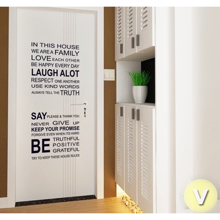 Decal dán tường Tiếng anh phòng khách