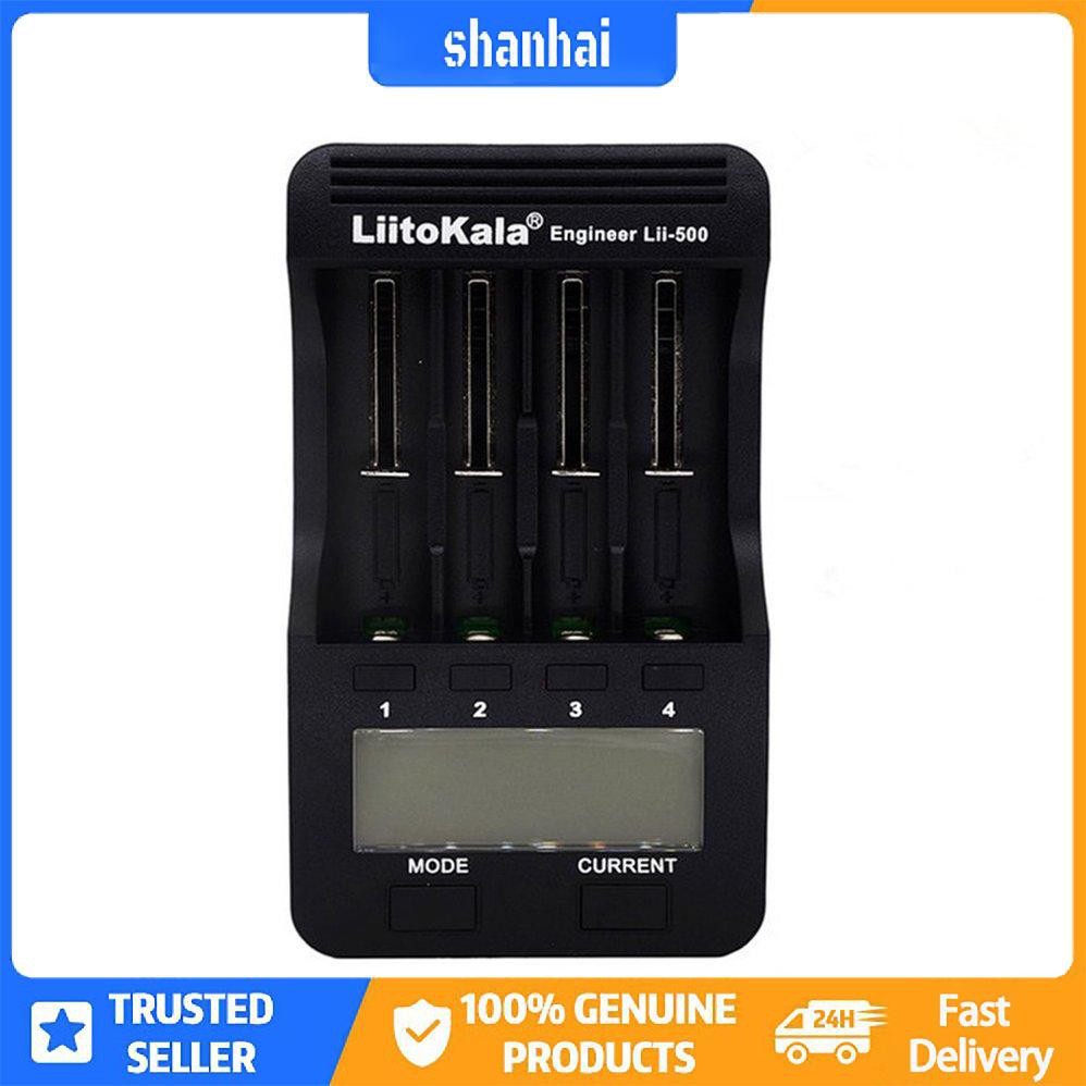 Liitokala Lii-500 18650 26650 21700 Bộ sạc pin thông minh đa năng 4 khe cắm LCD