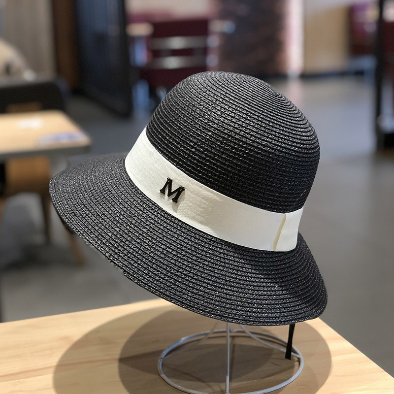 Mũ cối mũ nón cói chữ M đi biển rộng vành dành cho nữ; M17 - MOZETO