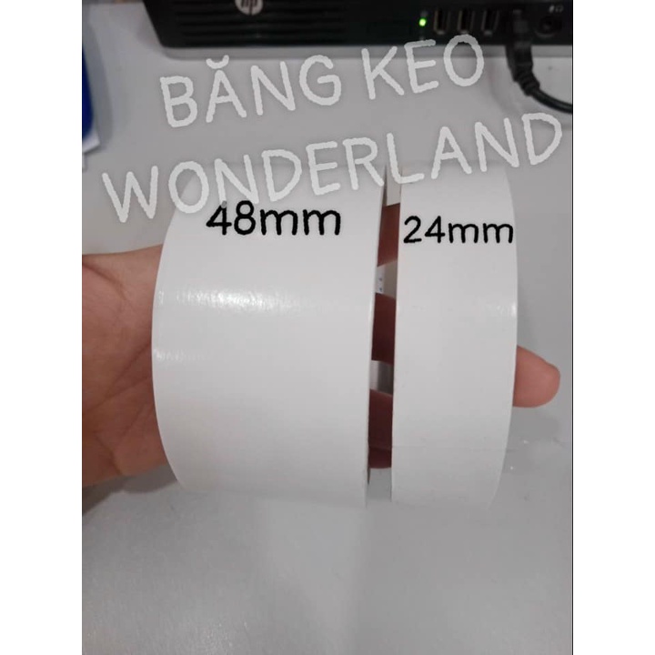 1 cuộn băng keo 2 mặt trắng 48mm x 40m