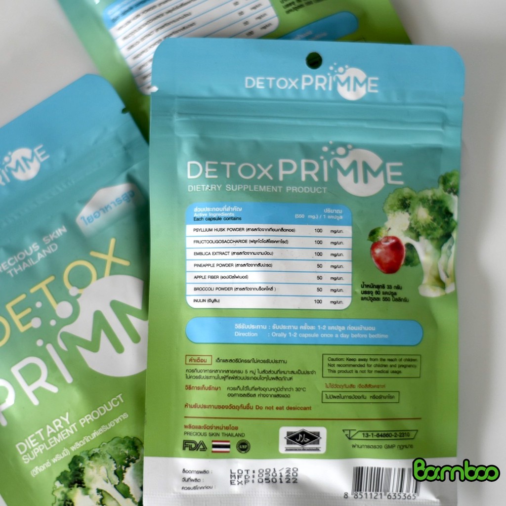 Viên giảm mỡ Detox Primme gói 60 viên Thái Lan
