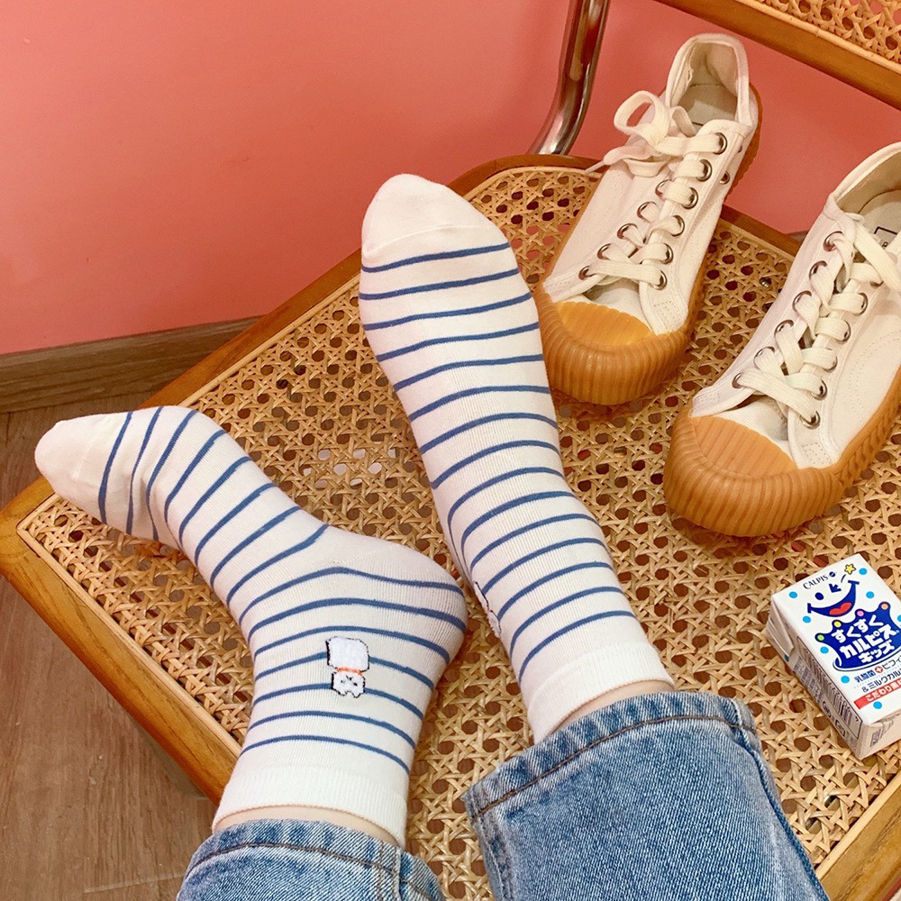 Vớ/Tất cổ cao tone xanh - blue xinh xắn