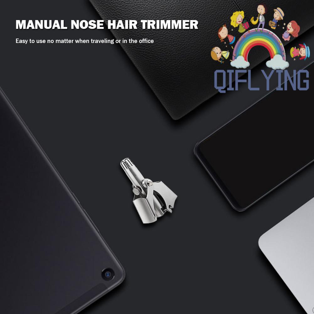 (Hàng Mới Về) Dụng Cụ Tỉa Lông Mũi Thủ Công Bằng Thép Không Gỉ Có Thể Vệ Sinh