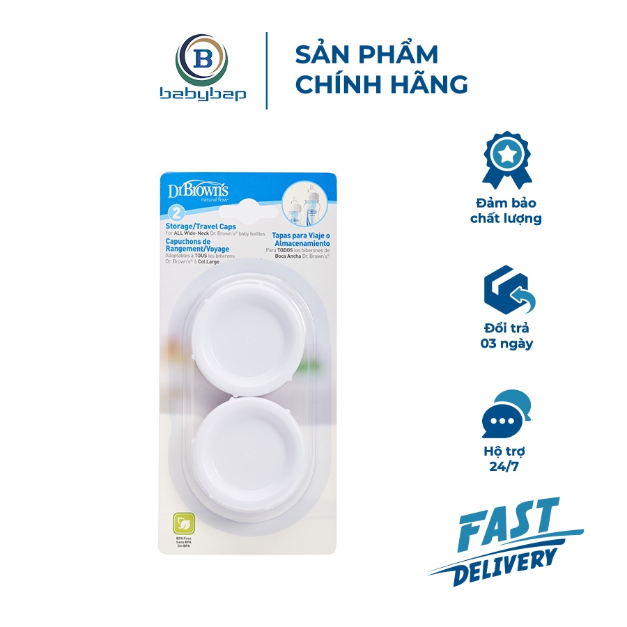 Nắp Đậy Bình Sữa Cổ Rộng 2 Chiếc Dr Brown_s