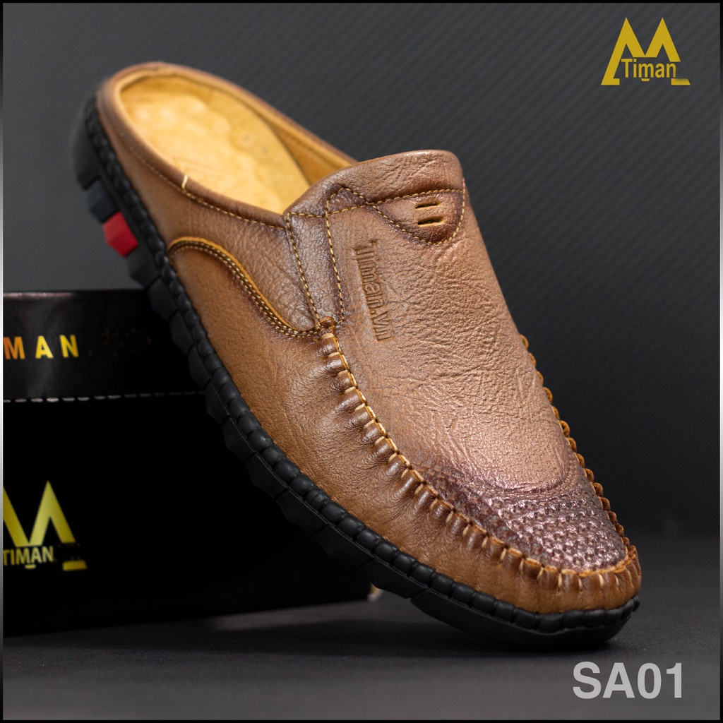 Giày bít mũi nam TIMAN SA01 êm chân thời trang nam tính bảo hành 5 năm | BigBuy360 - bigbuy360.vn