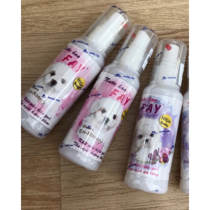 Nước hoa chó mèo 90ml (2 loại)XC-Pet Nước hoa Fay CoolCheery En-Rosely cho thú cưng