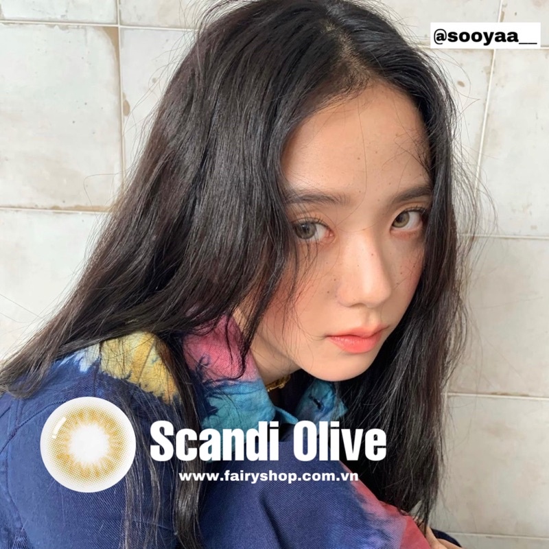 Kính Áp tròng Scandi Olive 14.0MM - FAIRY SHOP CONTACT LENS độ 0 đến 8