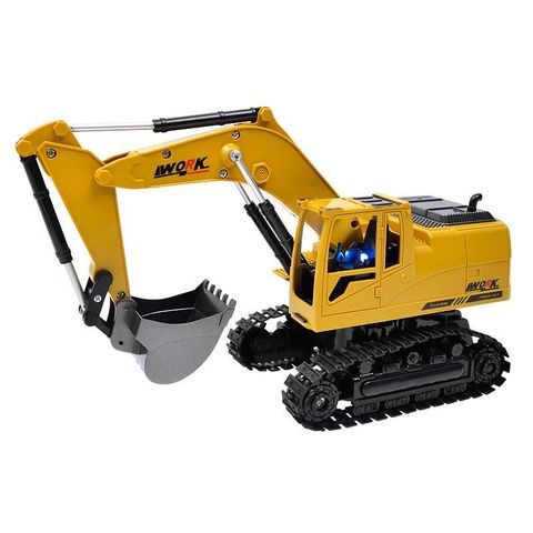 Máy Xúc Điều Khiển Từ Xa 6 Kênh Die-Cast Gàu Múc Kim Loại