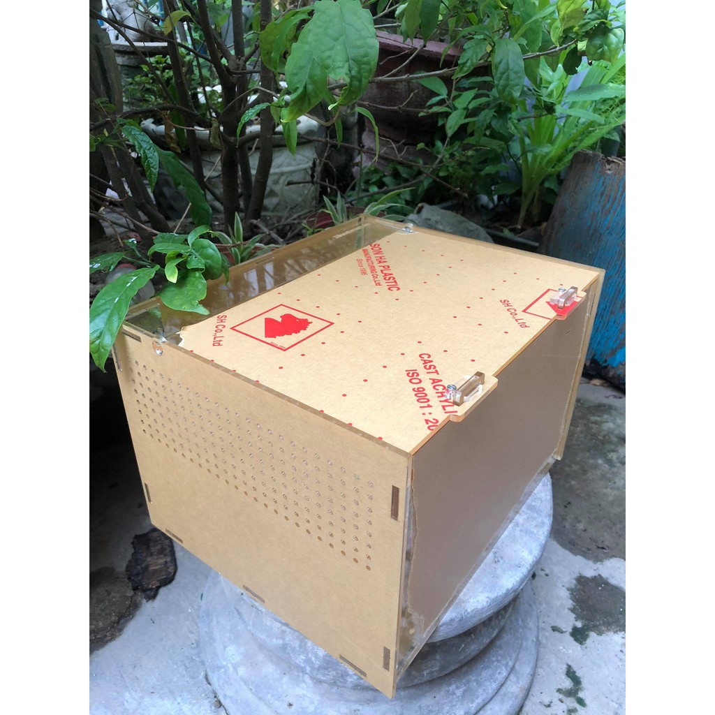 Hộp Nuôi Nhện/ Rết/ Rùa/ Ếch/ LG/bò sát...mica cao cấp KT 30x20x20