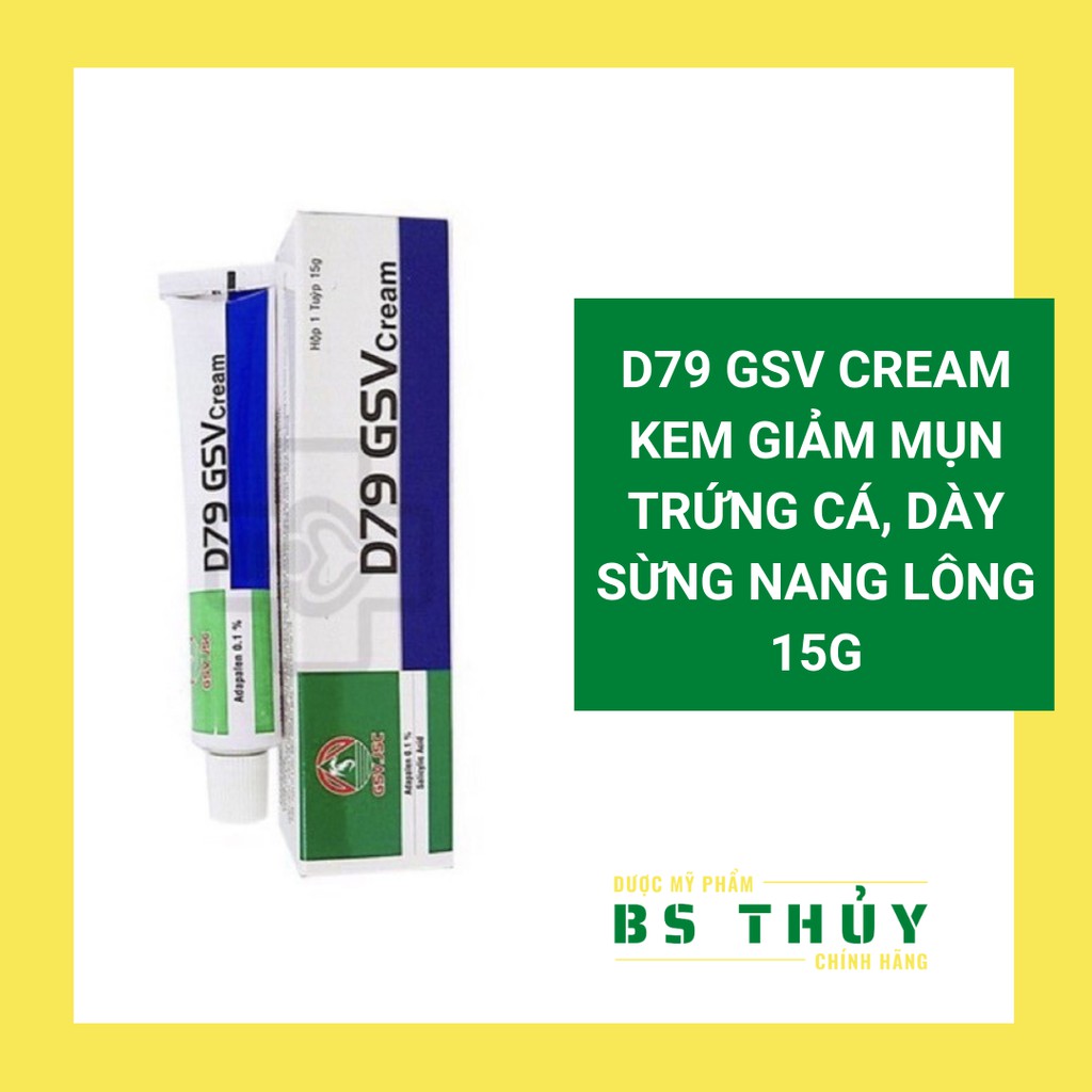 D79 GSV Cream 15g - Kem Giảm Mụn Trứng Cá