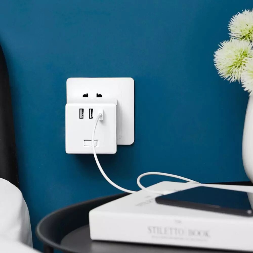 Ổ cắm điện xiaomi mijia rubik kèm 3 cổng sạc usb 18w nhanh - Ổ cắm điện thông minh xiaomi