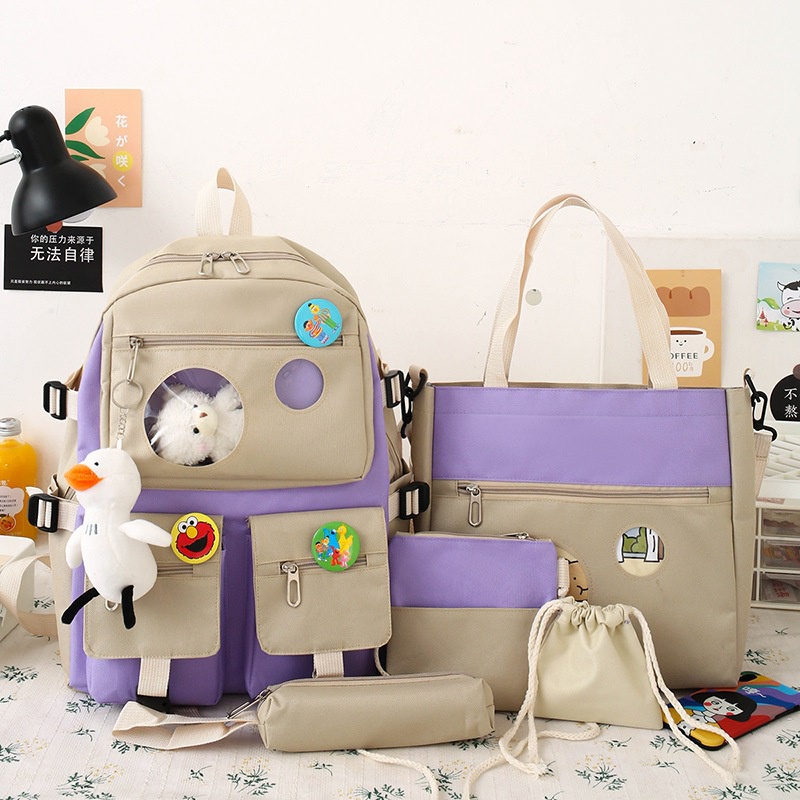 Combo Balo 4 Món Đi Học Bear 2 Khóa