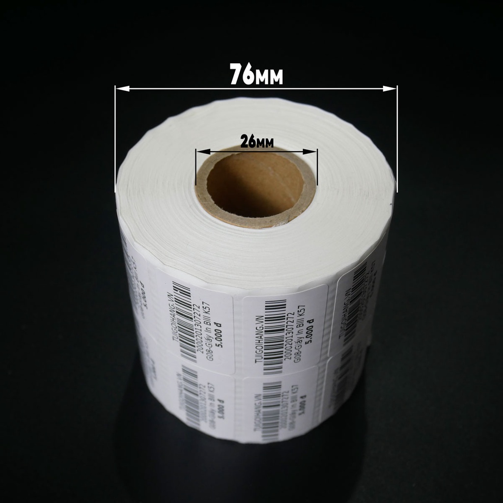 Giấy In Mã Vạch In Barcode 1 Tem, 2 Tem, 3 Tem Các Kích Thước 100x22, 70x22, 60x40, 50x30 Giá Tốt