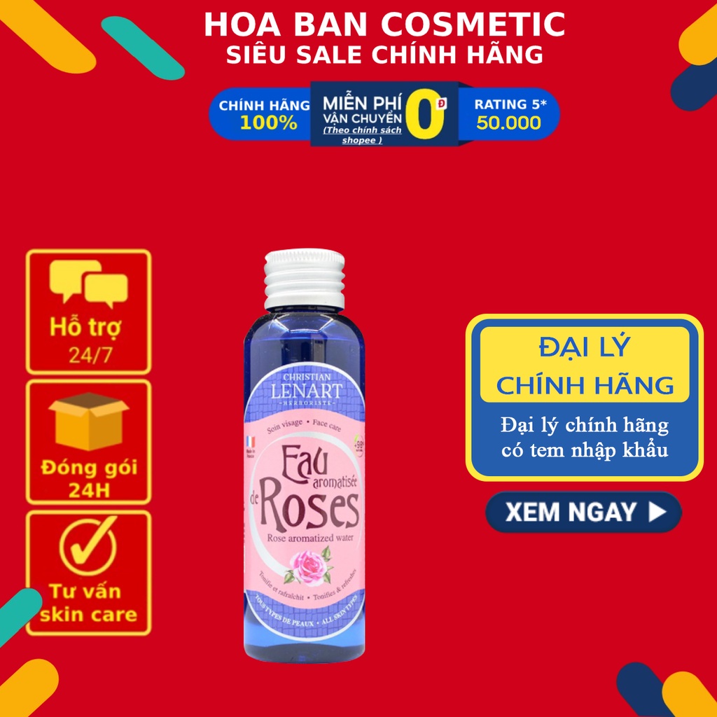 Toner Hoa Hồng Christian Lenart 100ml