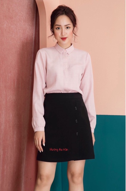 Chân Váy Chữ A Thời Trang Cúc Dọc Nhỏ, Chân Váy Công Sở Đến Gối | BigBuy360 - bigbuy360.vn