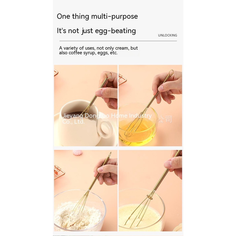 Dụng Cụ Đánh Trứng Mini Cầm Tay Bằng Thép Không Gỉ
