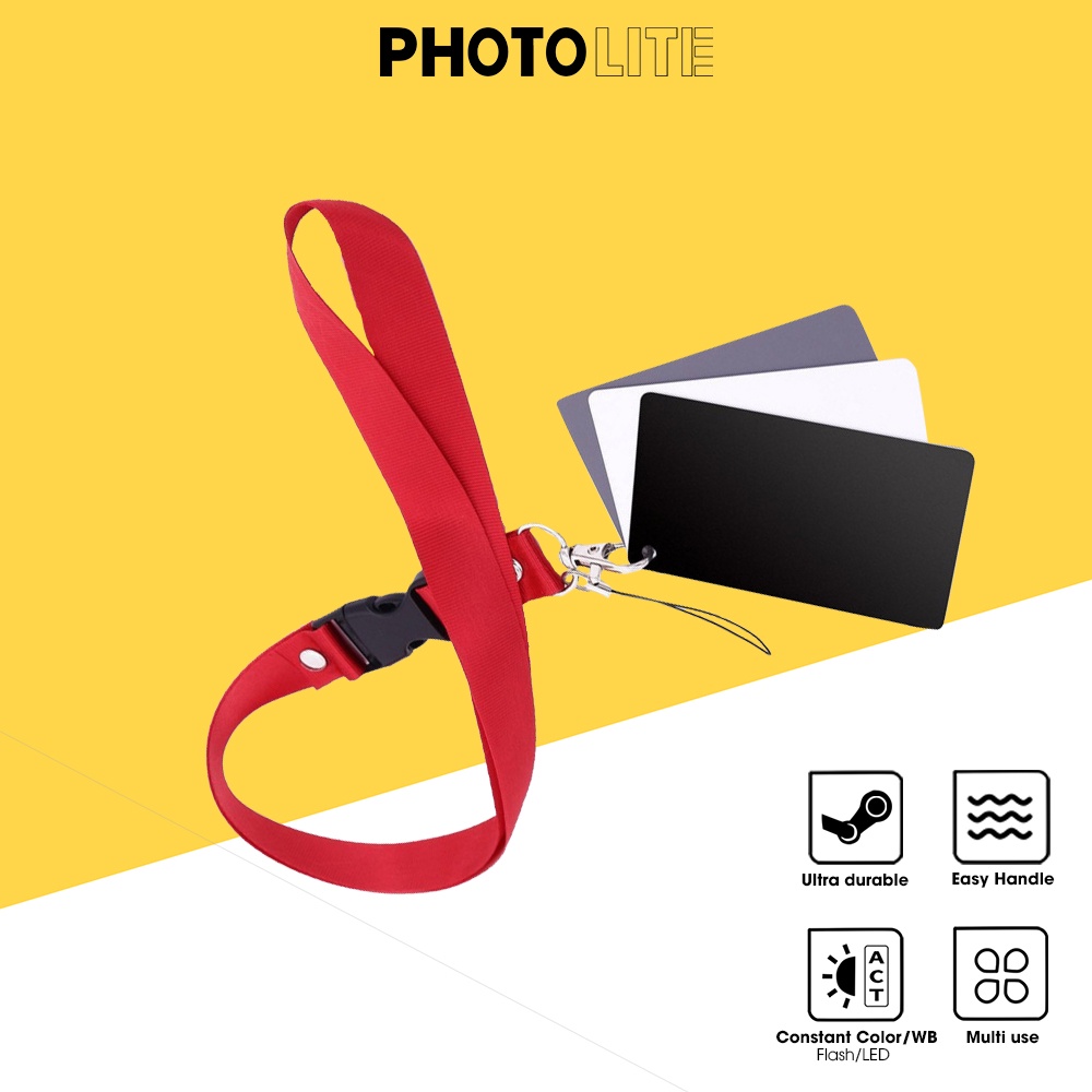 White balance card cân bằng trắng nhỏ gọn dễ dàng mang theo Photolite PA170 hỗ trợ cân bằng chỉnh màu nhanh hậu kì