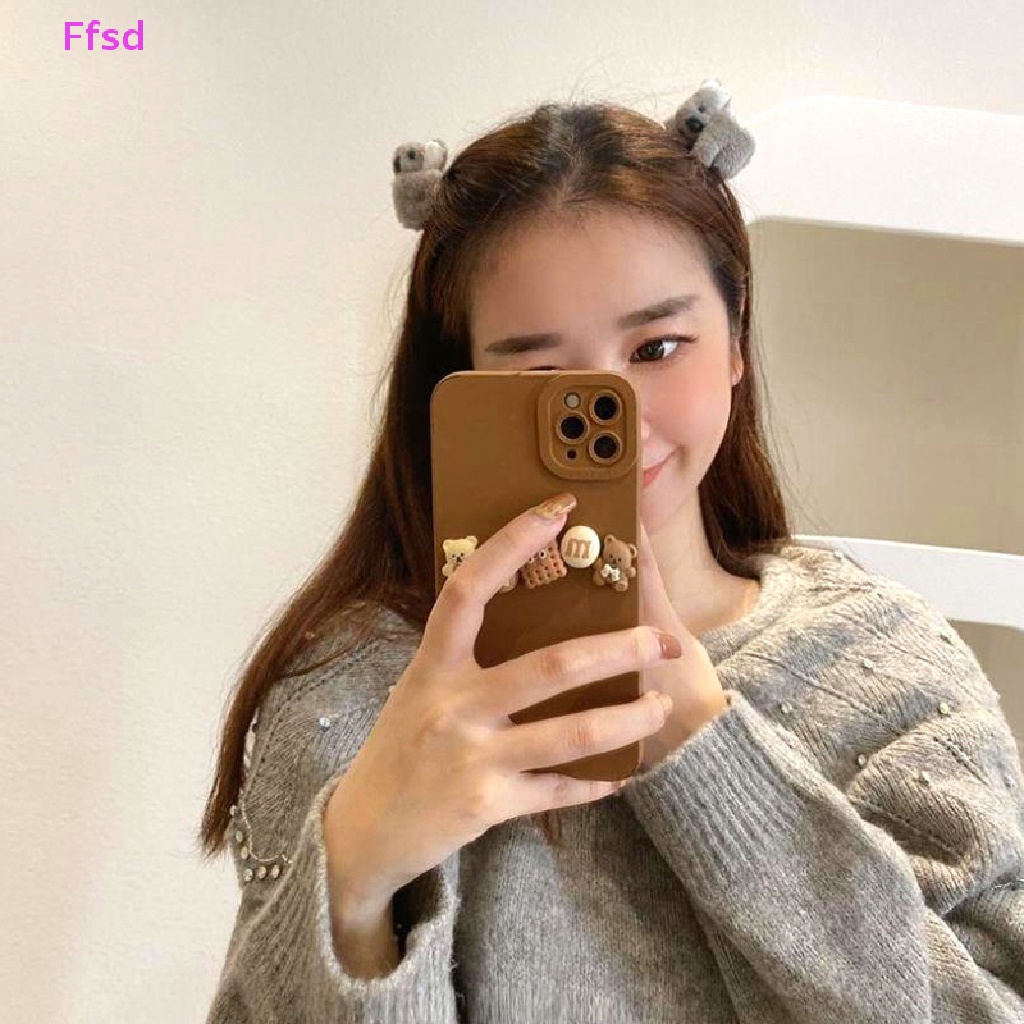 Kẹp Tóc Hình Gấu Koala 3D Bằng Lông Nhung Dễ Thương Xinh Xắn