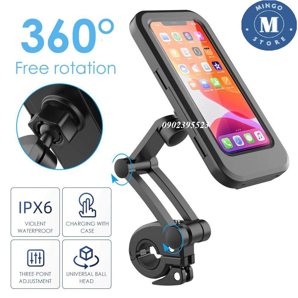 Giá Đỡ Điện Thoại Gắn Trên Xe Máy, Xe Đạp Chống Nước M3, Xoay 360, Chống Trượt Xước, thiết kế chắc chắn, bền bỉ hcm.