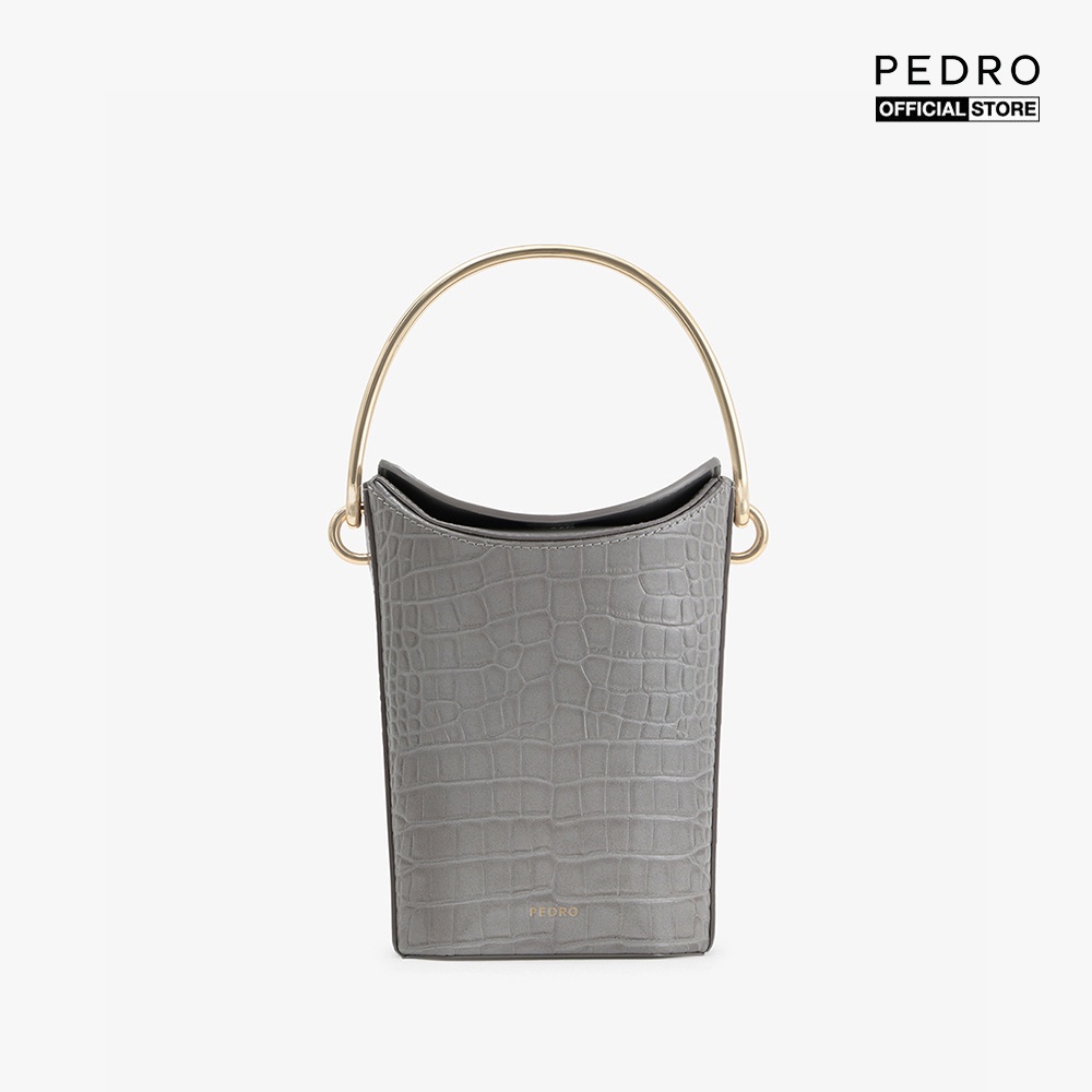 PEDRO -Túi đeo chéo nữ dáng dài Embossed Leather Bucket Bag PW2-16610006-68