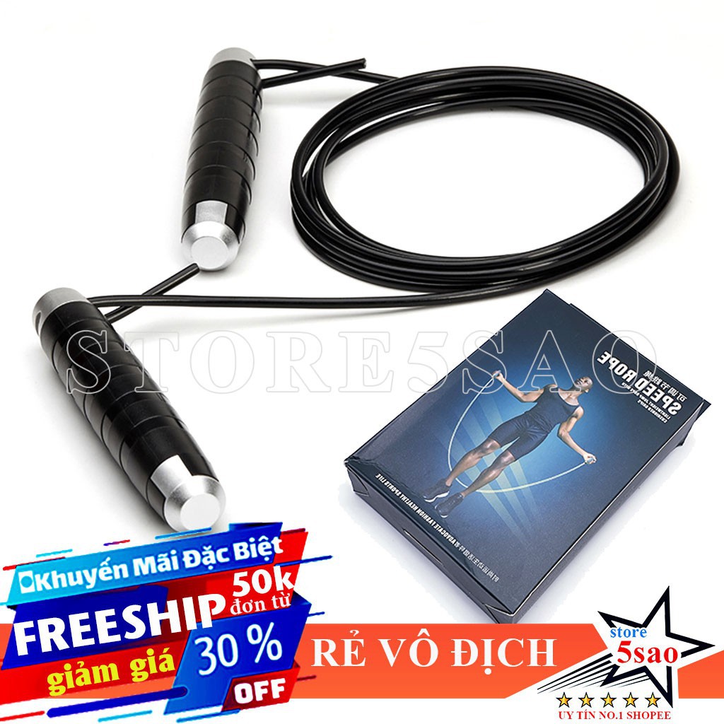 🎁 Dây nhảy giảm cân lõi cáp 😍 Freeship ⚡ có ổ bi xoay siêu bền - thể lực XỊN