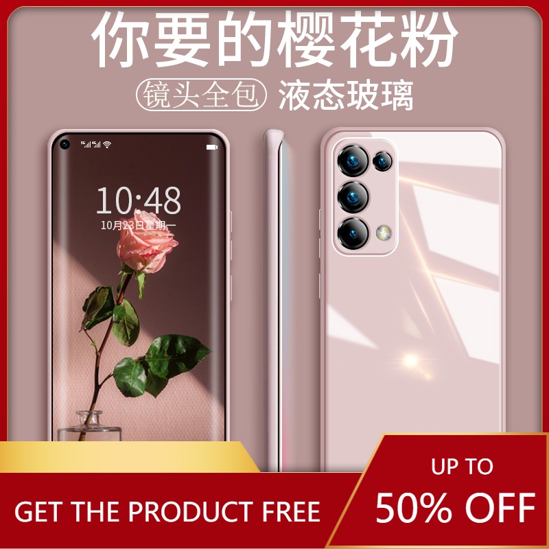 Ốp điện thoại mặt kính bảo vệ toàn diện dành cho Oppo reno5 reno5pro reno4pro reno6 pro