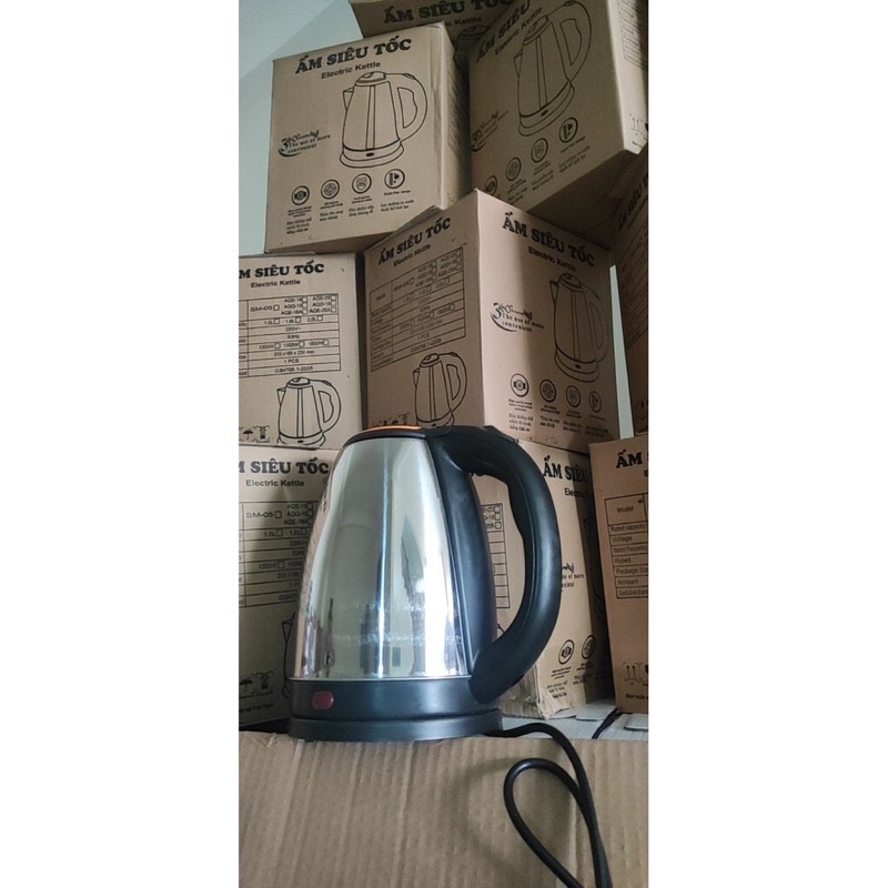 [Sỉ] Ấm siêu tốc inox 2 lớp 1,8L Electric Kettle