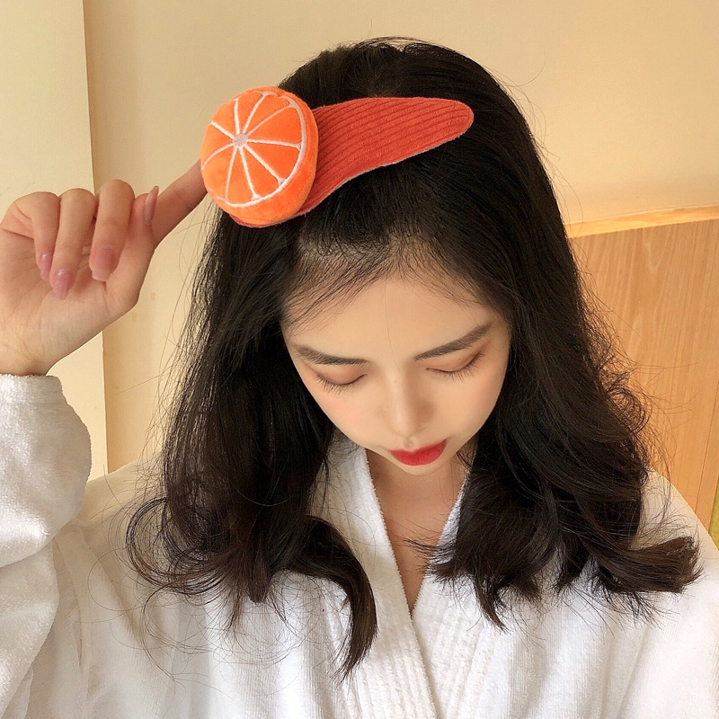 Kẹp tóc hình khủng long/trái cây dễ thương xinh xắn cho nữ