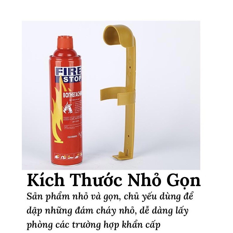 Bình Cứu Hỏa Ô Tô Mini 500ml - Bình Chữa Cháy Xe Hơi 500ml