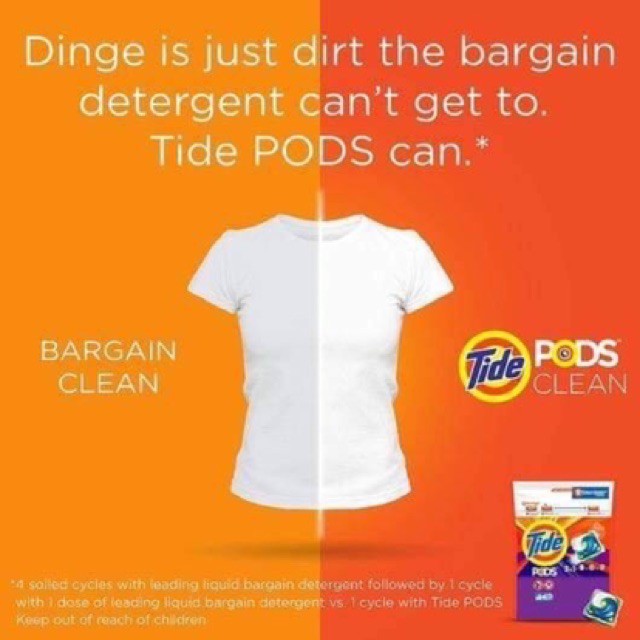 Viên giặt tide pods 3in1 trắng, sạch, bền màu vải của Mỹ- bịch 42 viên
