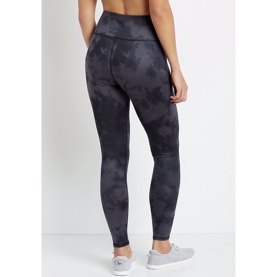 Quần Legging Maurices Cạp Cao Xuất Xịn Thể Thao, Tập GYM, Yoga Loang Màu Đen