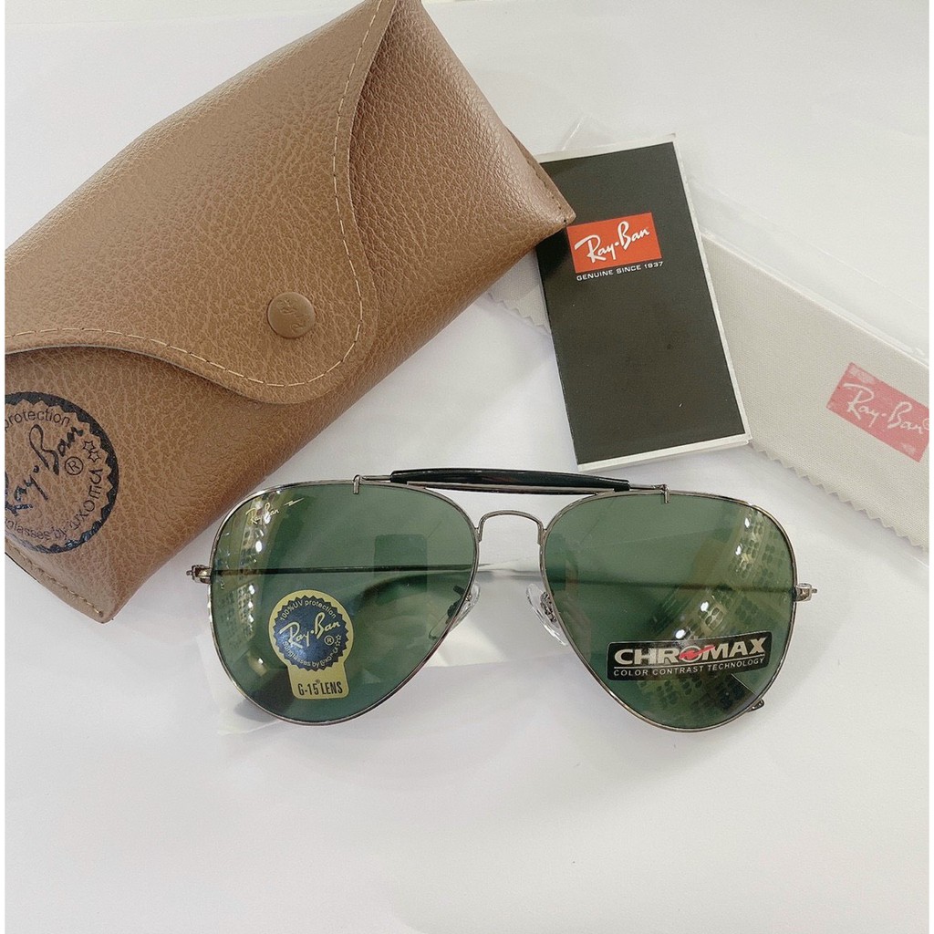 Kính mát 3 cầu Rayban - Kính râm nam cao cấp, tròng thủy tinh cường lực, gọng hợp kim chống gỉ (nhập khẩu Ý)