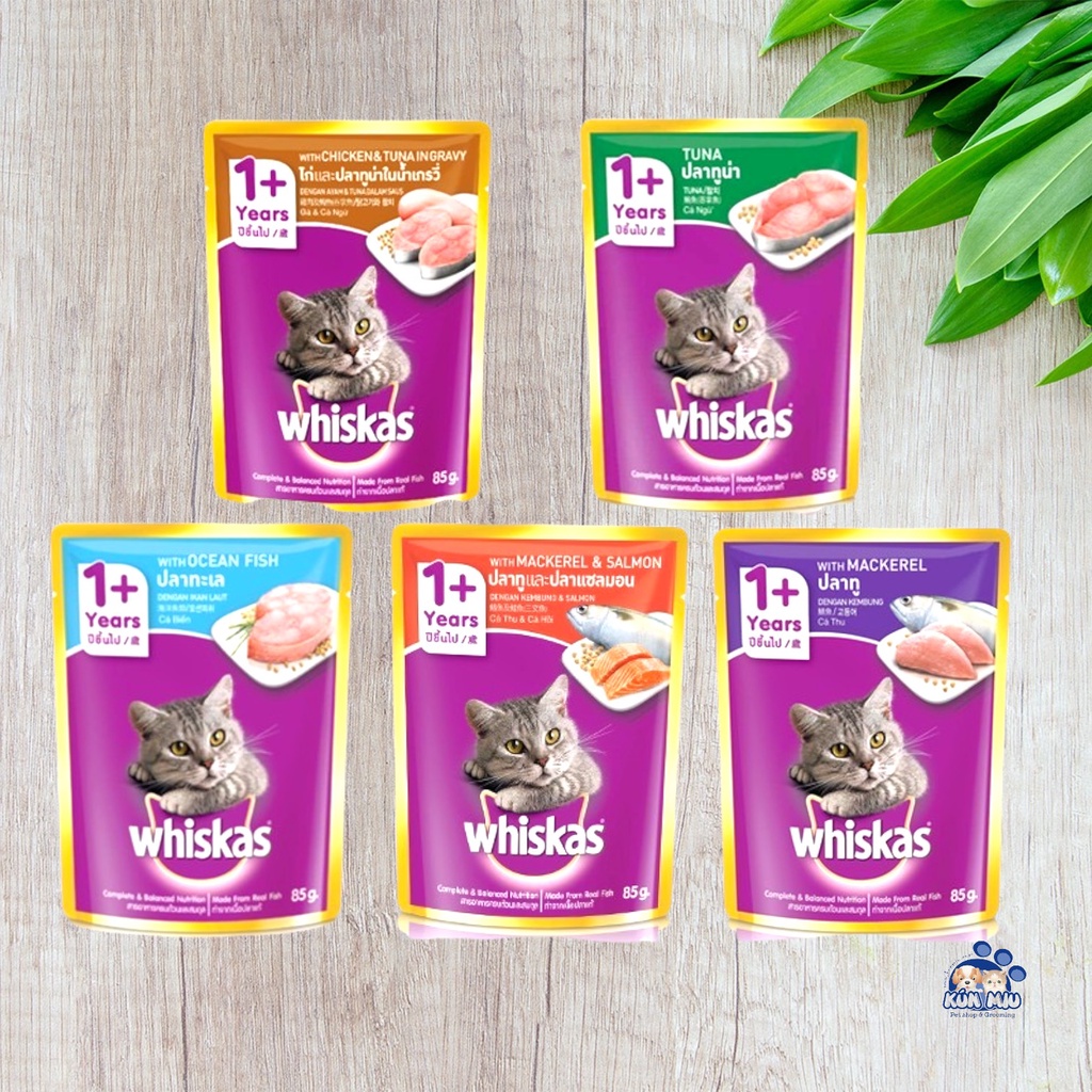Thức ăn ướt dành cho mèo trưởng thành pate Whiskas 85g