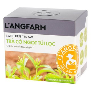 Trà cỏ ngọt túi lọc, 20 tép, hộp