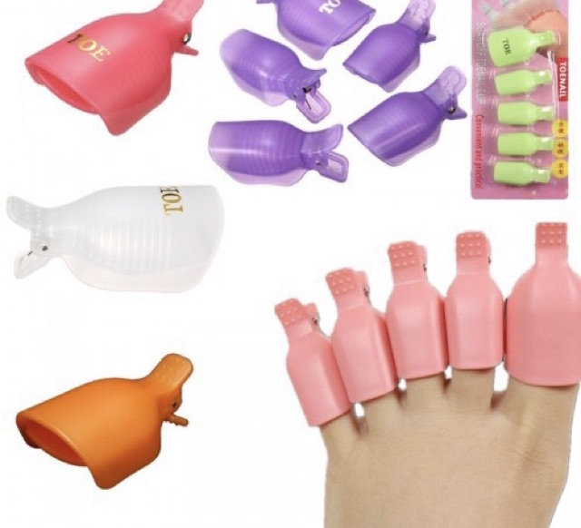 Kẹp ủ tháo gel tay chân  nhỏ gọn , siêu sịn chất nhựa tiện lợi , chuyên dụng cho thợ nail , Màu sắc đa dạng.