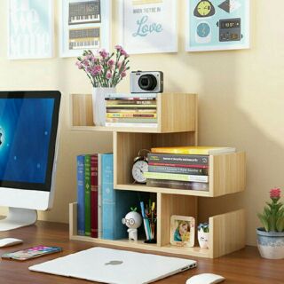 kệ sách gỗ chữ u để bàn