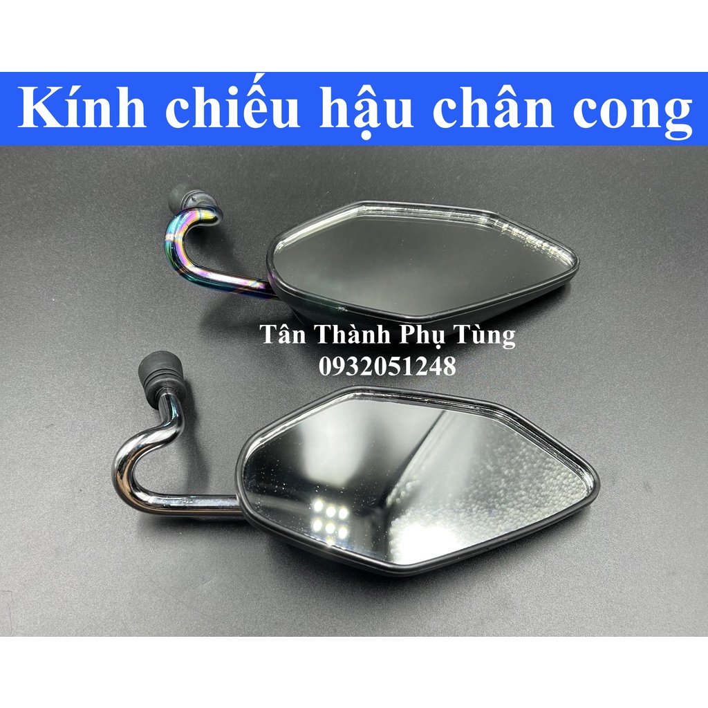 Kính chiếu hậu chân cong kiểu Yamaha gắn được nhiều dòng xe