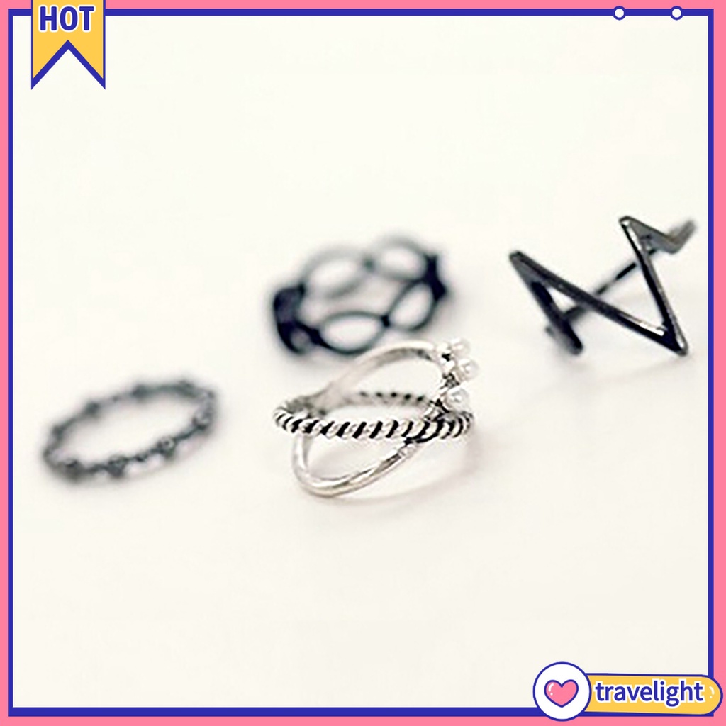 (Travelight) Set 4 Nhẫn Đeo Khớp Ngón Tay Cá Tính Cho Nữ