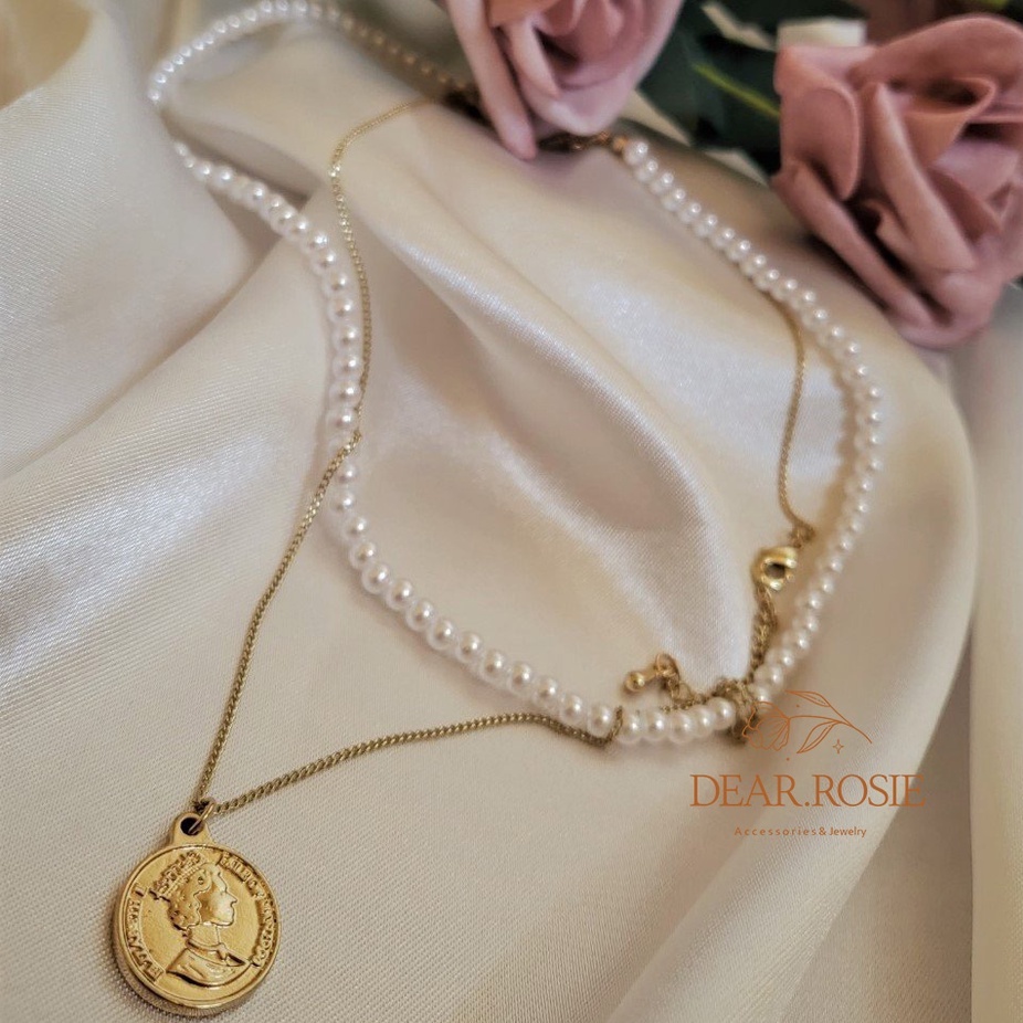 Dây Chuyền Nữ Bạc 925 DEAR ROSIE Basic Đính Đá Nhân Tạo Phụ Kiện Trang Sức Dễ Thương Cổ Điển Sang Trọng