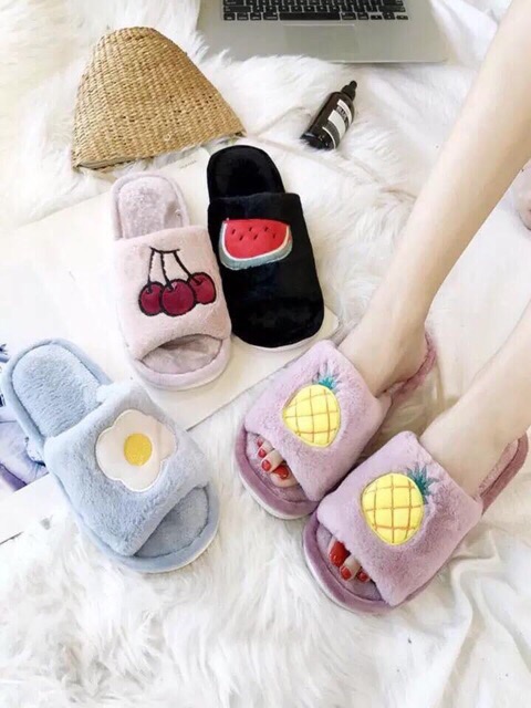 DÉP BÔNG ĐI TRONG HÌNH HOA QUẢ KUTE | BigBuy360 - bigbuy360.vn