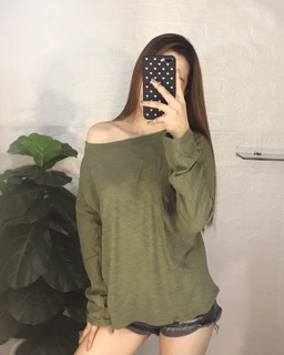 ÁO THUN TAY DÀI LỆCH VAI