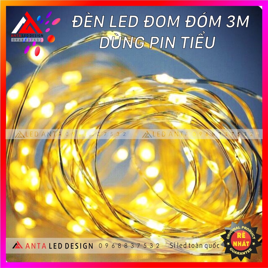 Đèn Led Đom Đóm Fairylight quay Tiktok dùng pin tiểu 3 mét 30 led