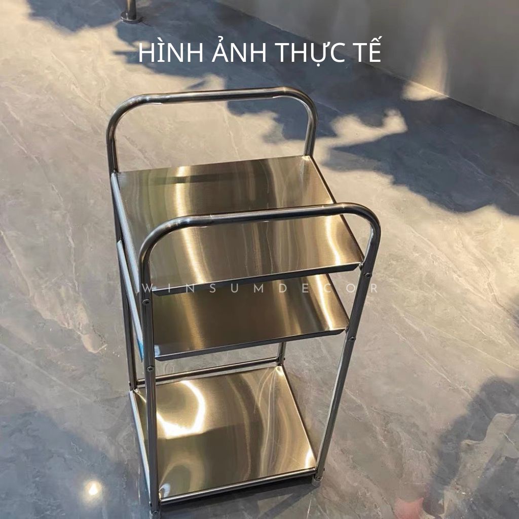 Kệ đầu giường để đồ decor phòng ngủ chất liệu thép không gỉ phong cách vintage - Winsum