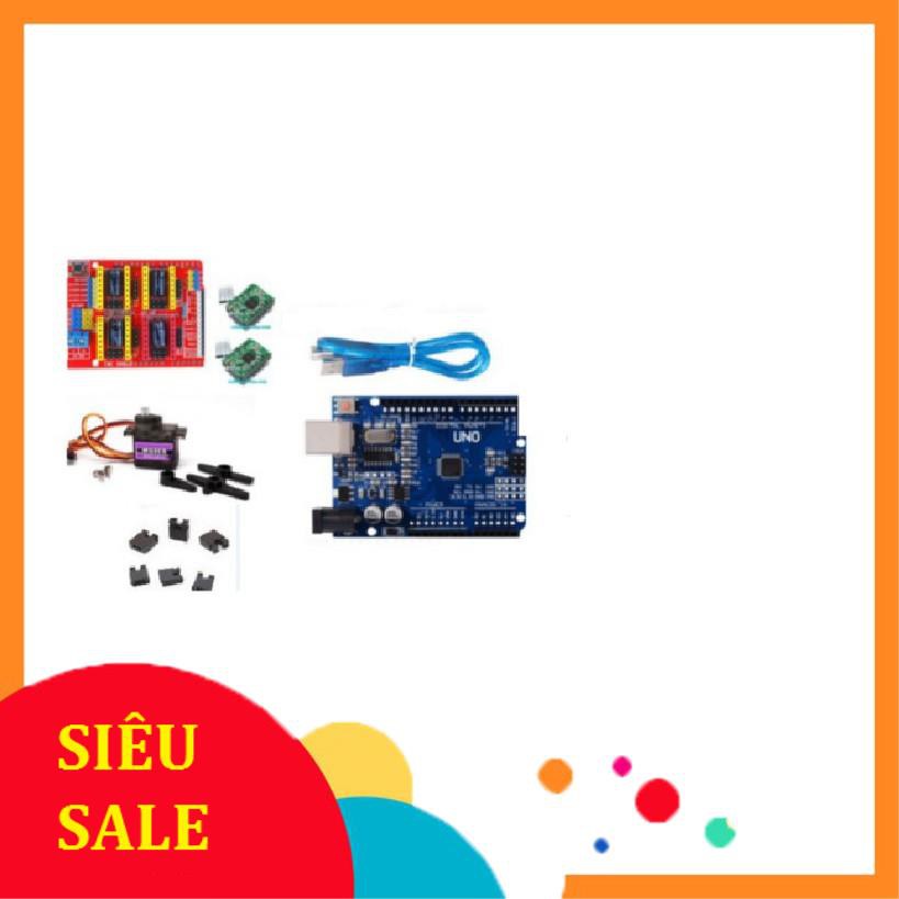 [GÍA SỐC] Combo Mạch CNC Shield V3 + A4988 + ARDUINO UNO R3 + Động Cơ RC Servo MG90S Và 6 jumper  [LKĐT giá sốc]